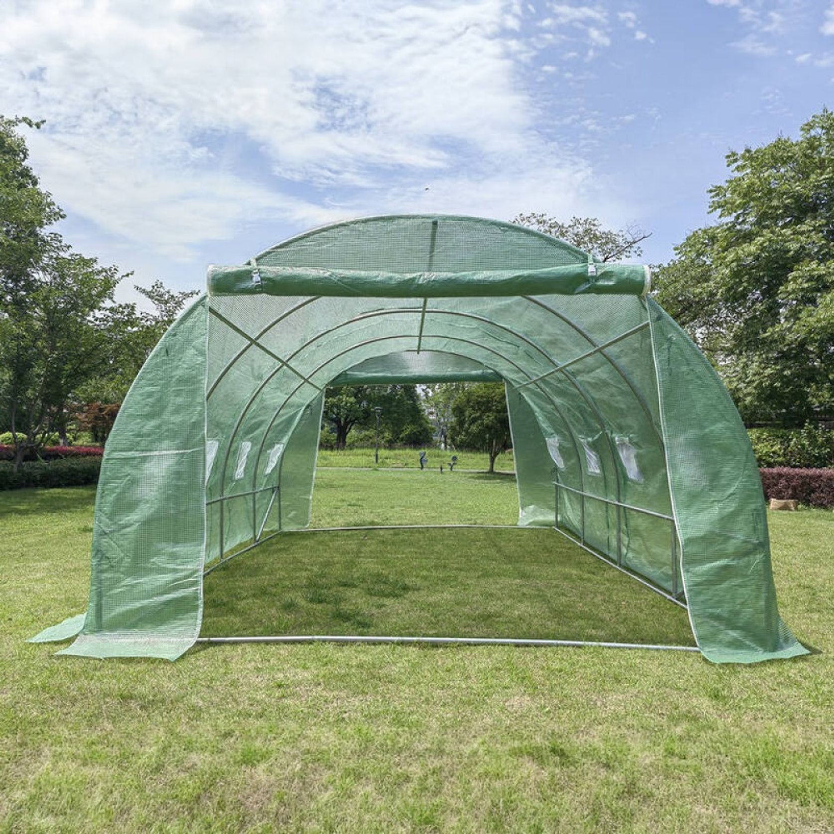 Strong Tunnel Greenhouse Galvanised Frame | 4.5m gallery detail image