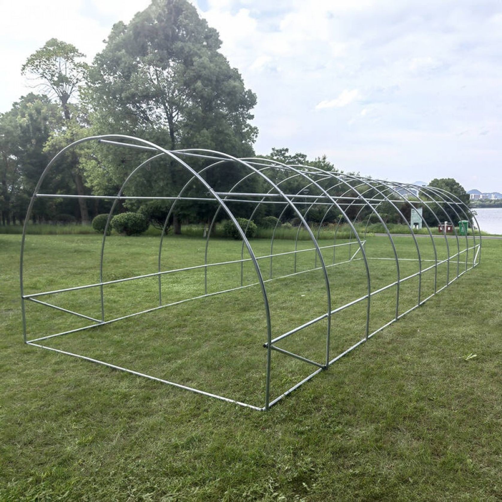 Strong Tunnel Greenhouse Galvanised Frame | 6m gallery detail image