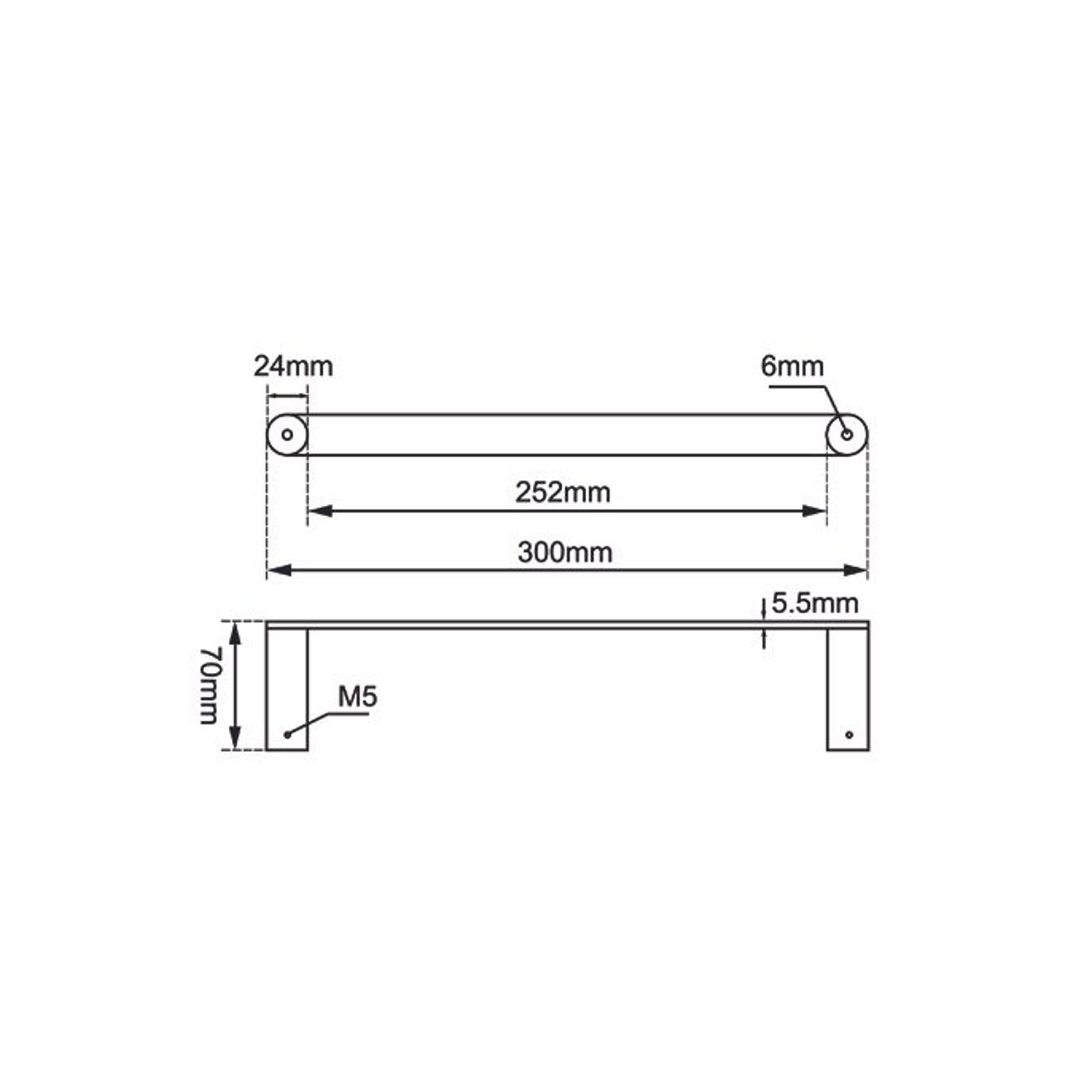 Rushy Hand Towel Rail Brushed Nickel gallery detail image