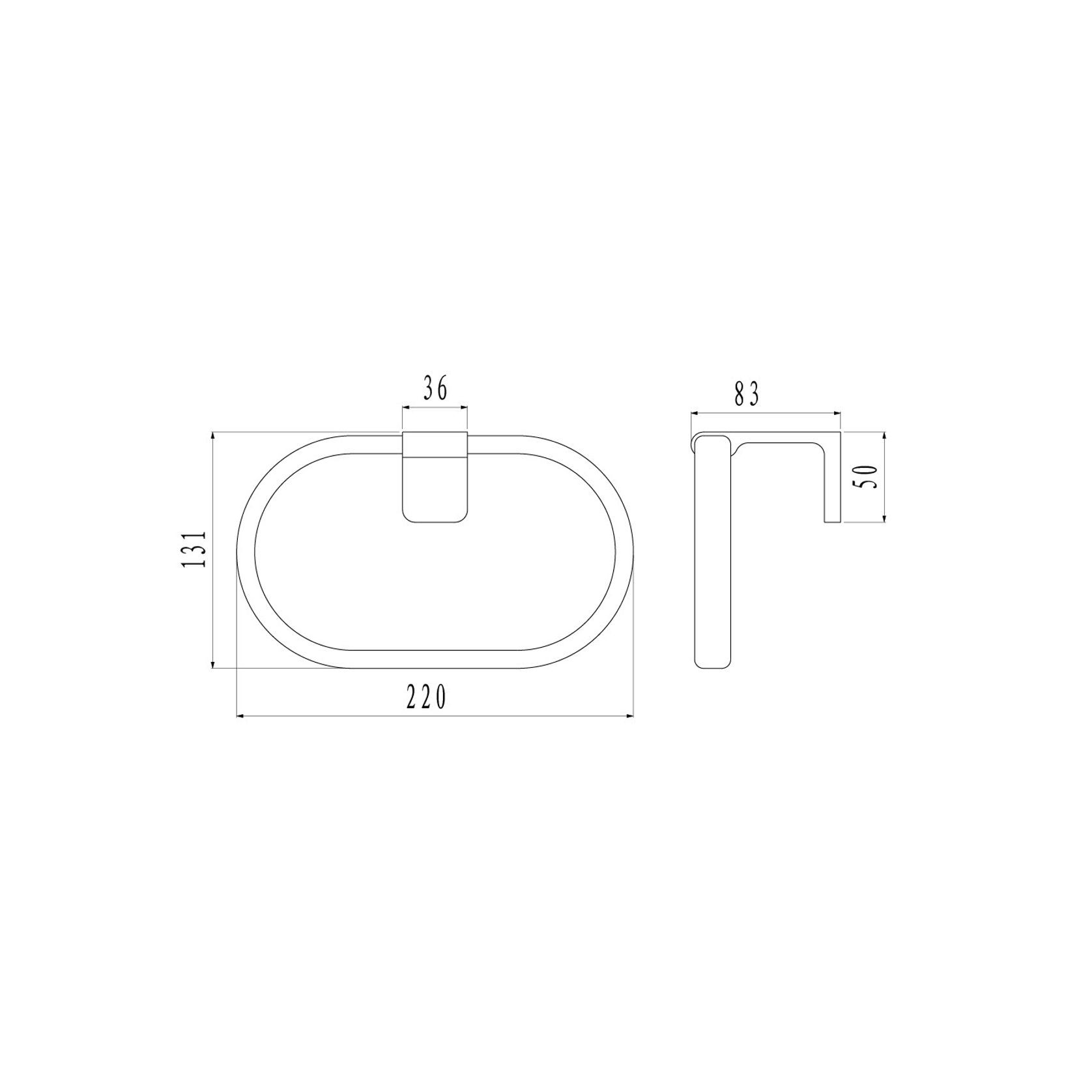 Abode Towel Ring Brushed Brass gallery detail image