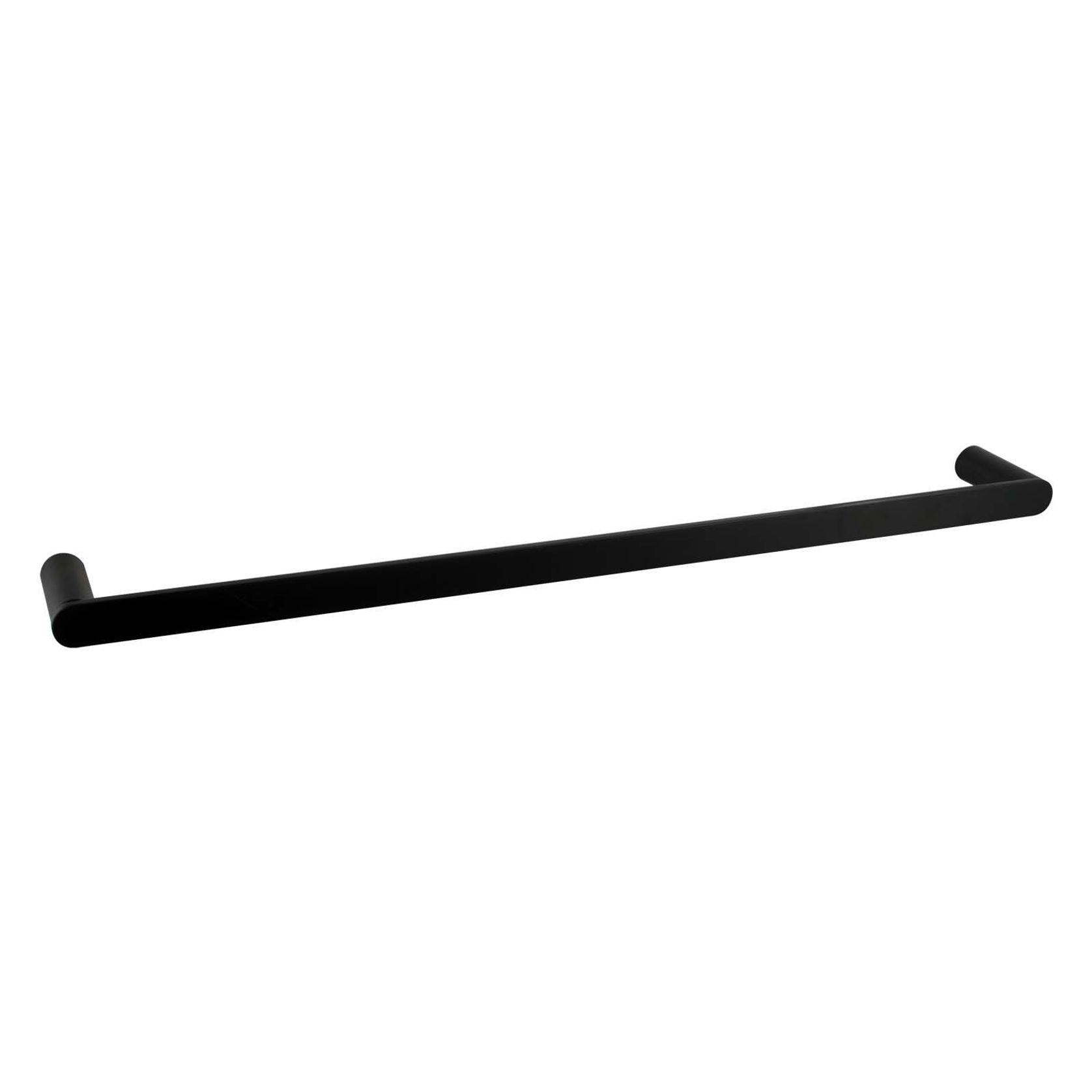 Rushy Single Towel Rail 600mm Matte Black gallery detail image