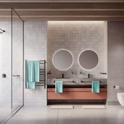 CUBIC 8 Bar 650mm Straight Heated Towel Rail with PTSelect Switch gallery detail image