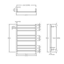 Round Towel Rail 240V 900 x 650mm Gun Metal gallery detail image