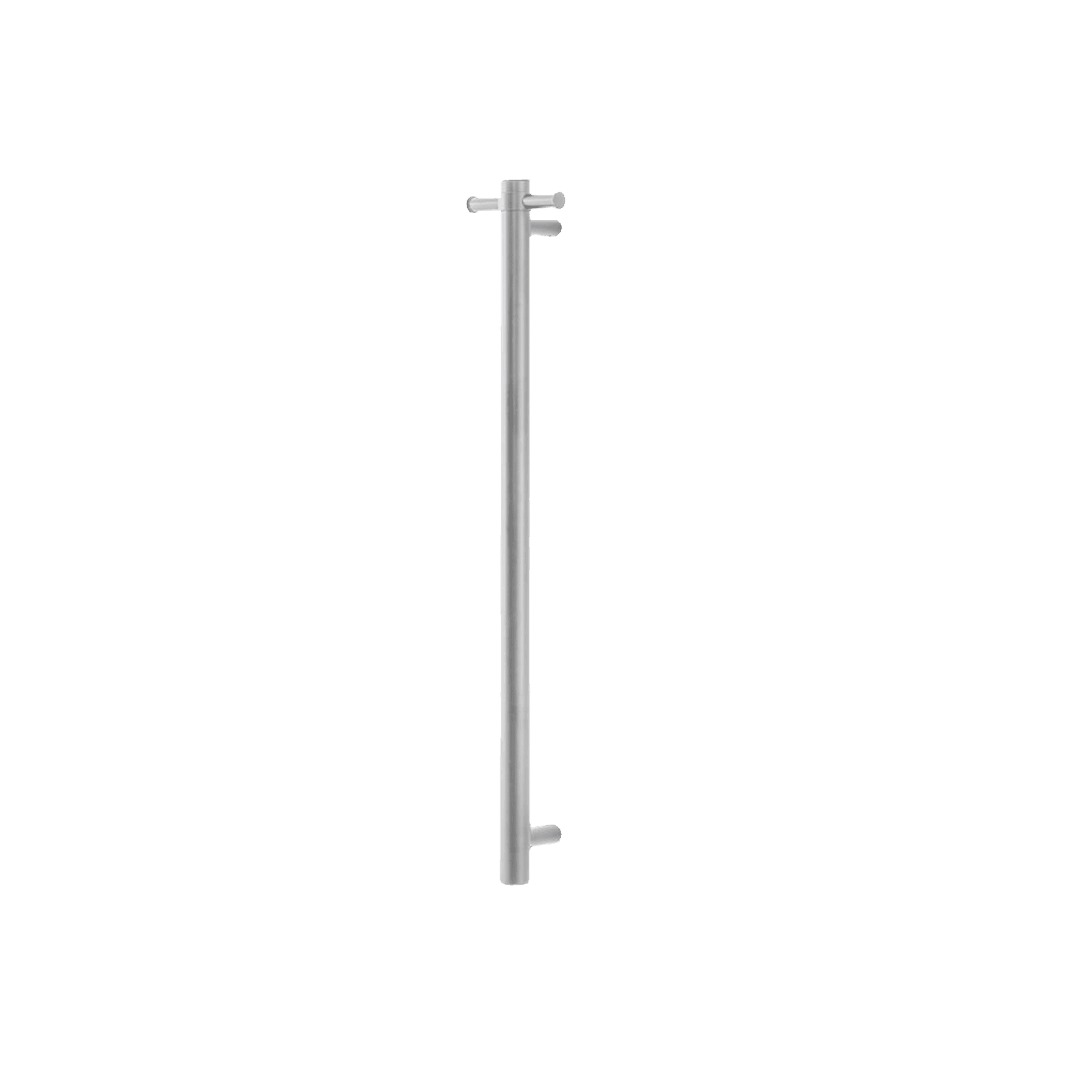 Vertical Heated Towel Rail Brushed Nickel gallery detail image