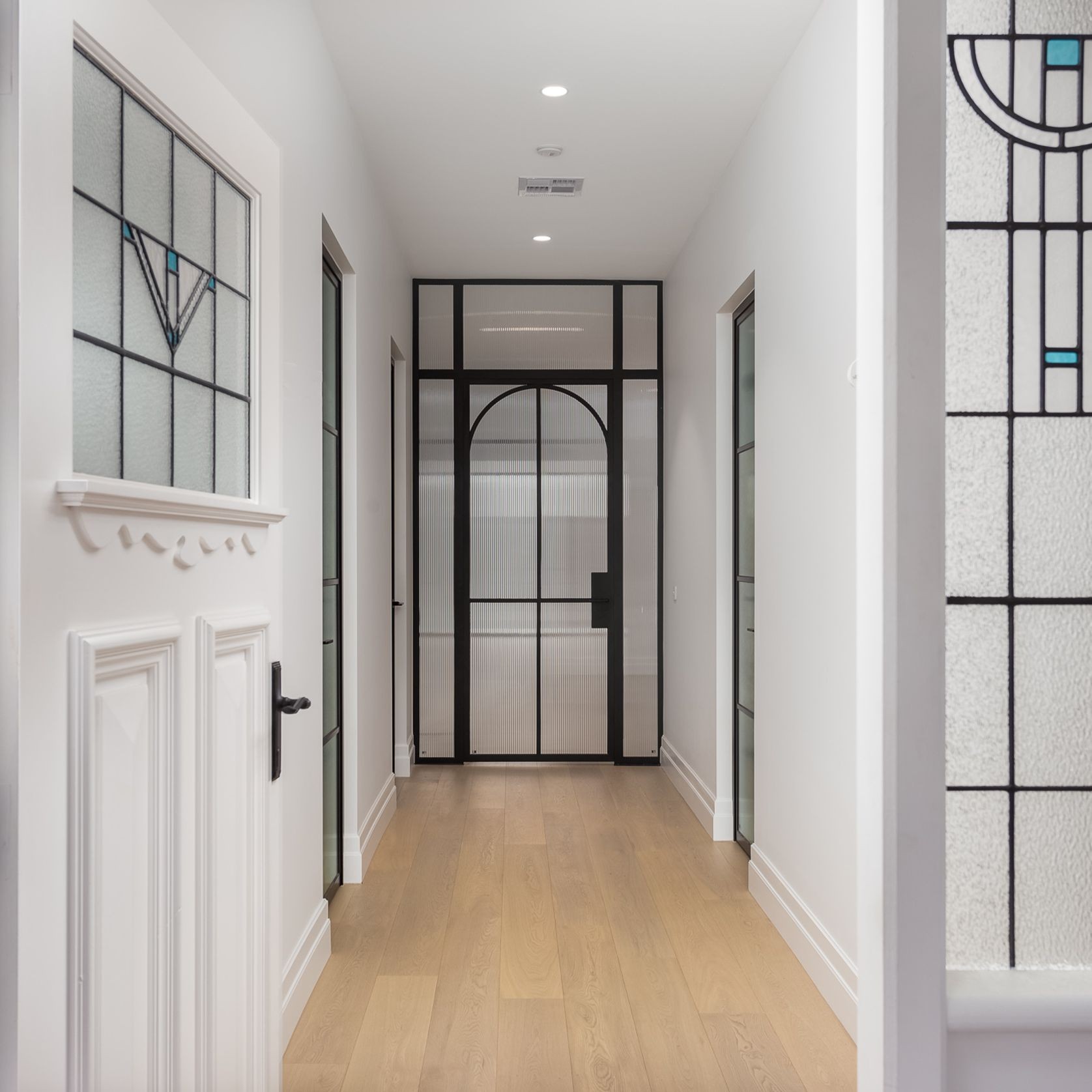 Steel Frame Glass Hinge Doors  - Galvanised FPS50 gallery detail image