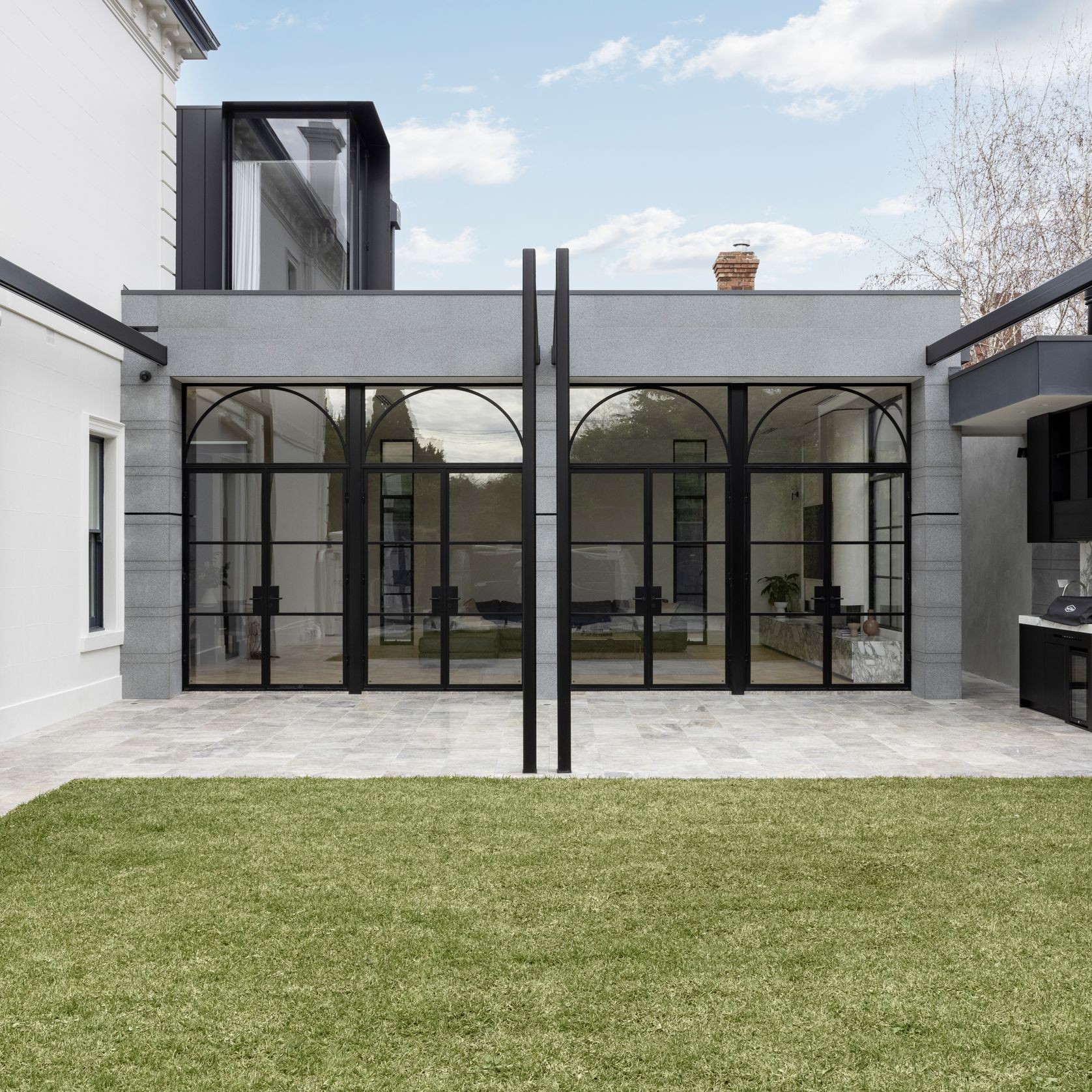 Arch Steel Frame Glass Hinge Doors - Galvanised FPS50 gallery detail image