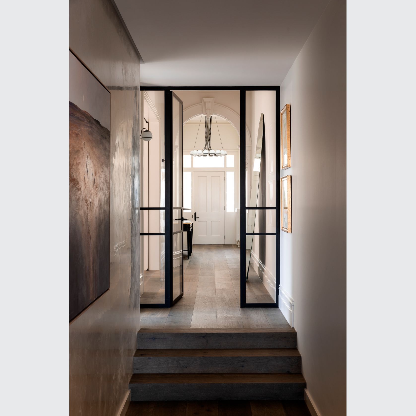 Steel Frame Glass Hinge Doors  - Galvanised FPS50 gallery detail image