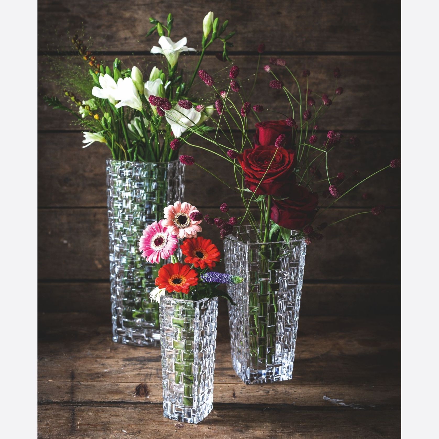 Bossa Nova Crystal Basket Vases gallery detail image
