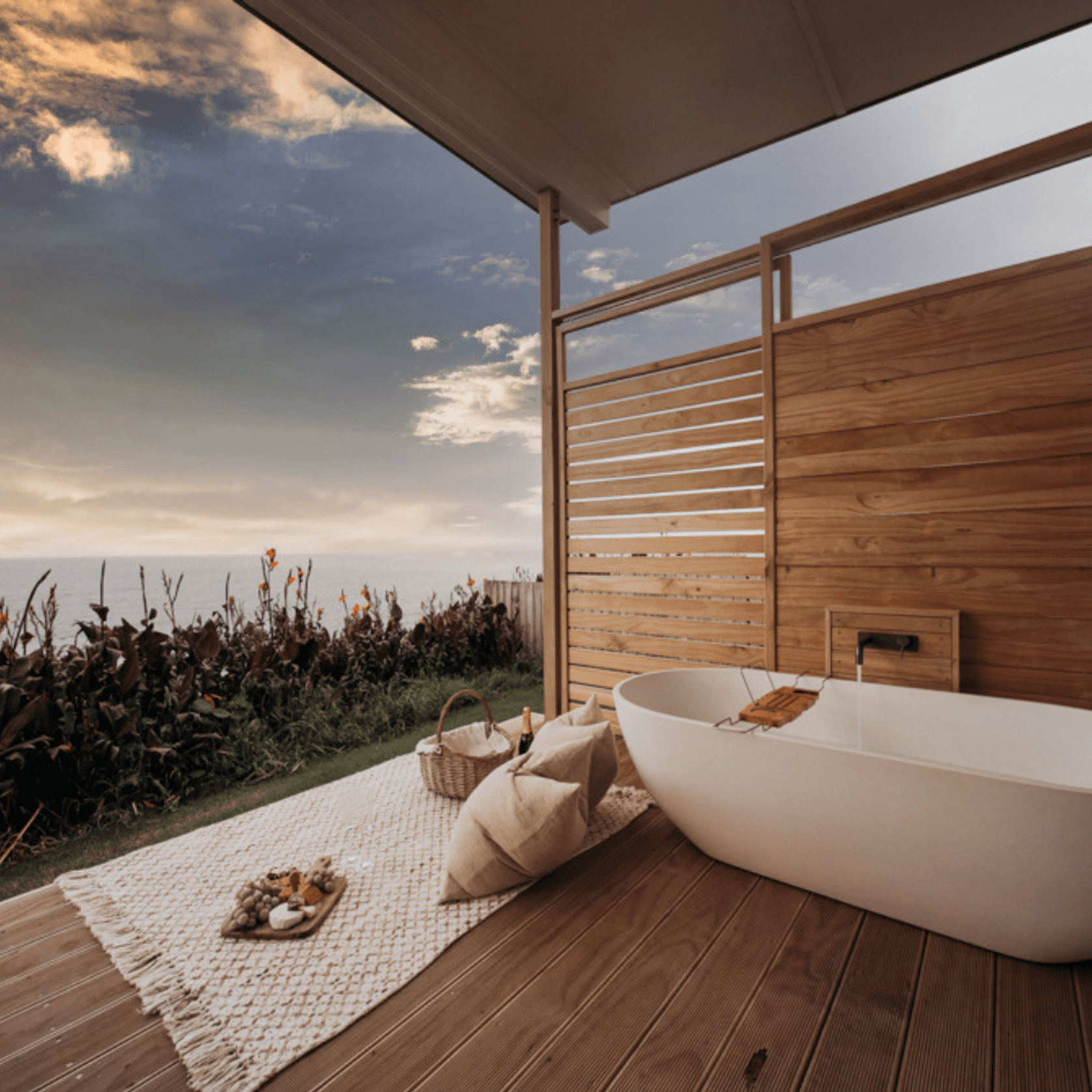 Justina Classic Outdoor Bath 1650mm Extra Wide ST12 gallery detail image