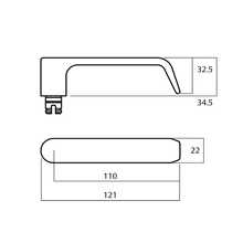 Lockwood 1370 Series Brass Door Handles gallery detail image
