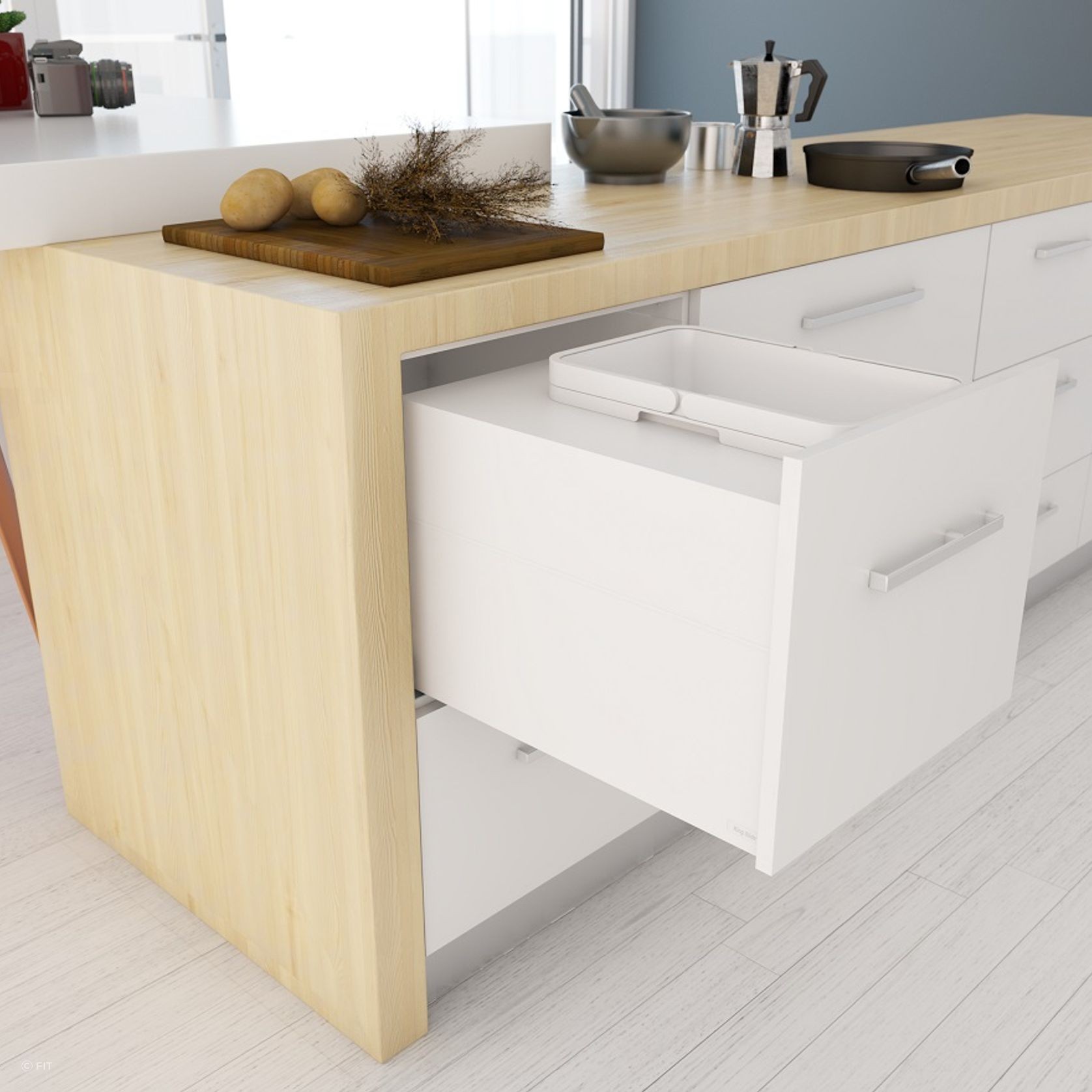 Tanova Designer Series 2 Pull Out Kitchen Bins gallery detail image