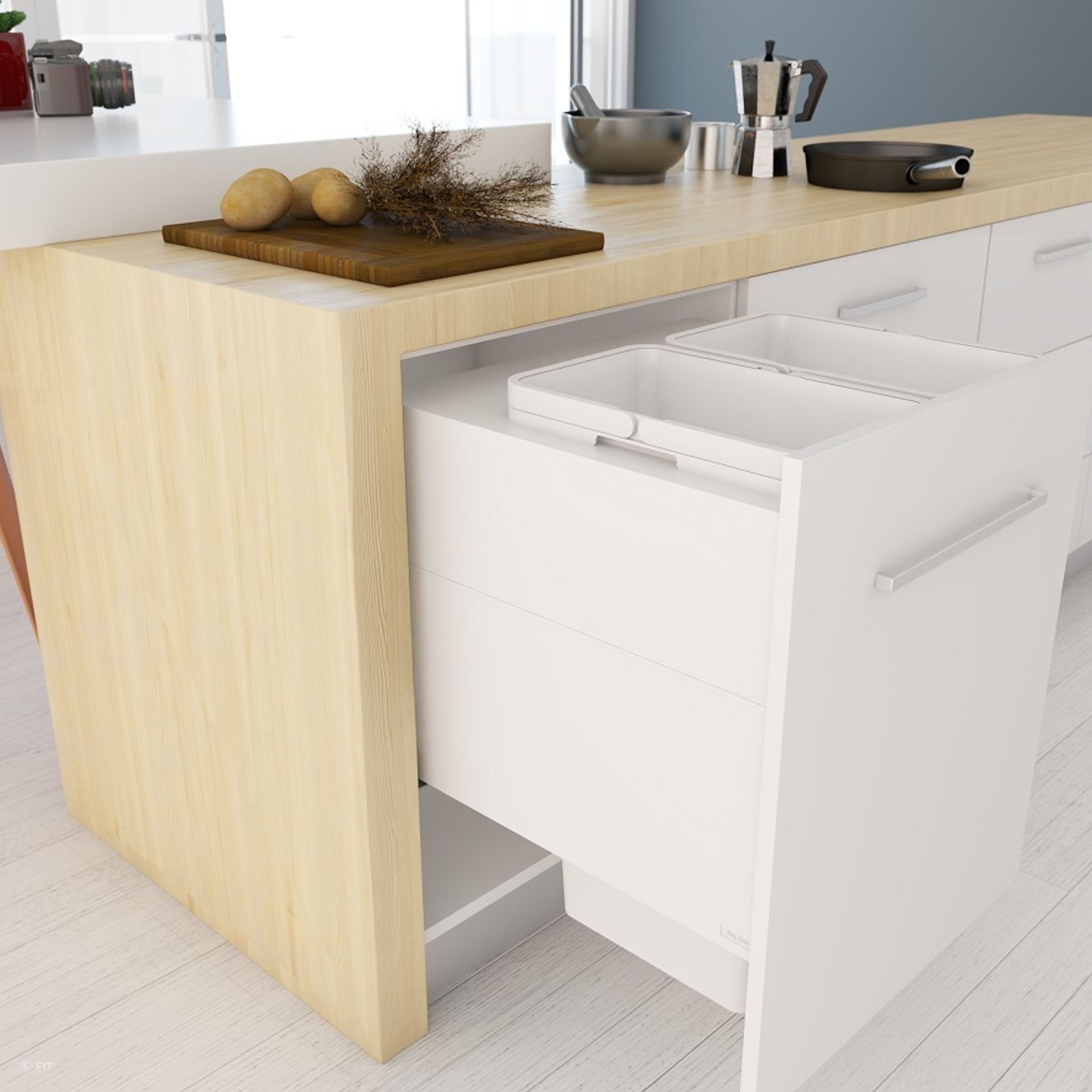 Tanova Designer Series 2 Pull Out Kitchen Bins gallery detail image