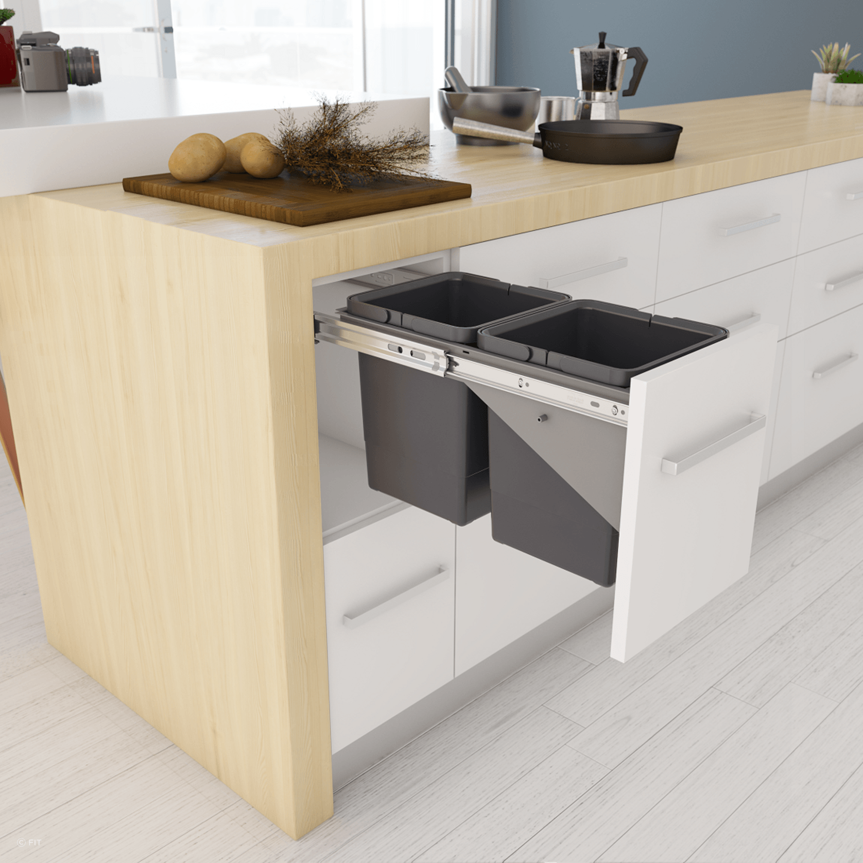 Tanova Simplex Pull Out Kitchen Bins gallery detail image