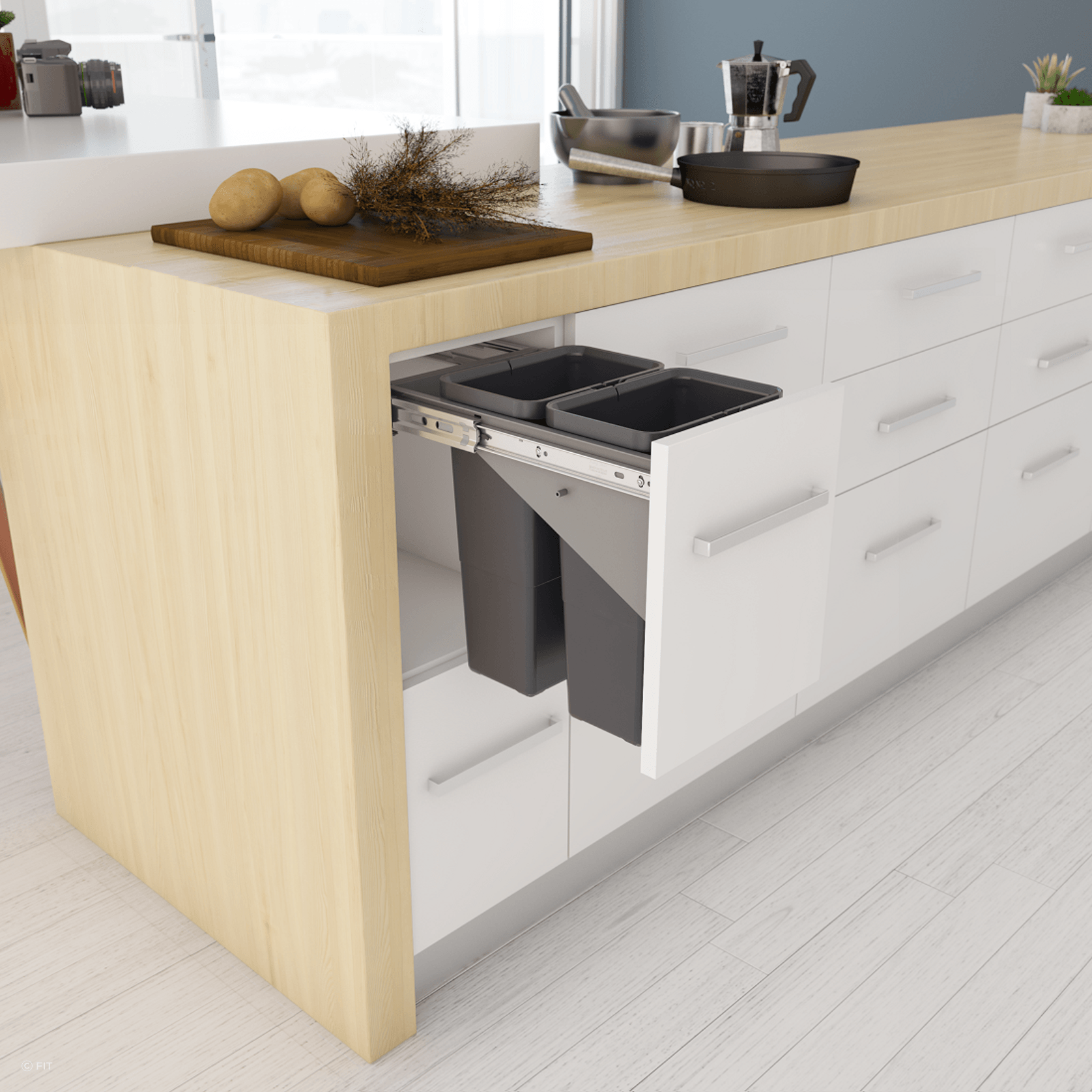 Tanova Simplex Pull Out Kitchen Bins gallery detail image