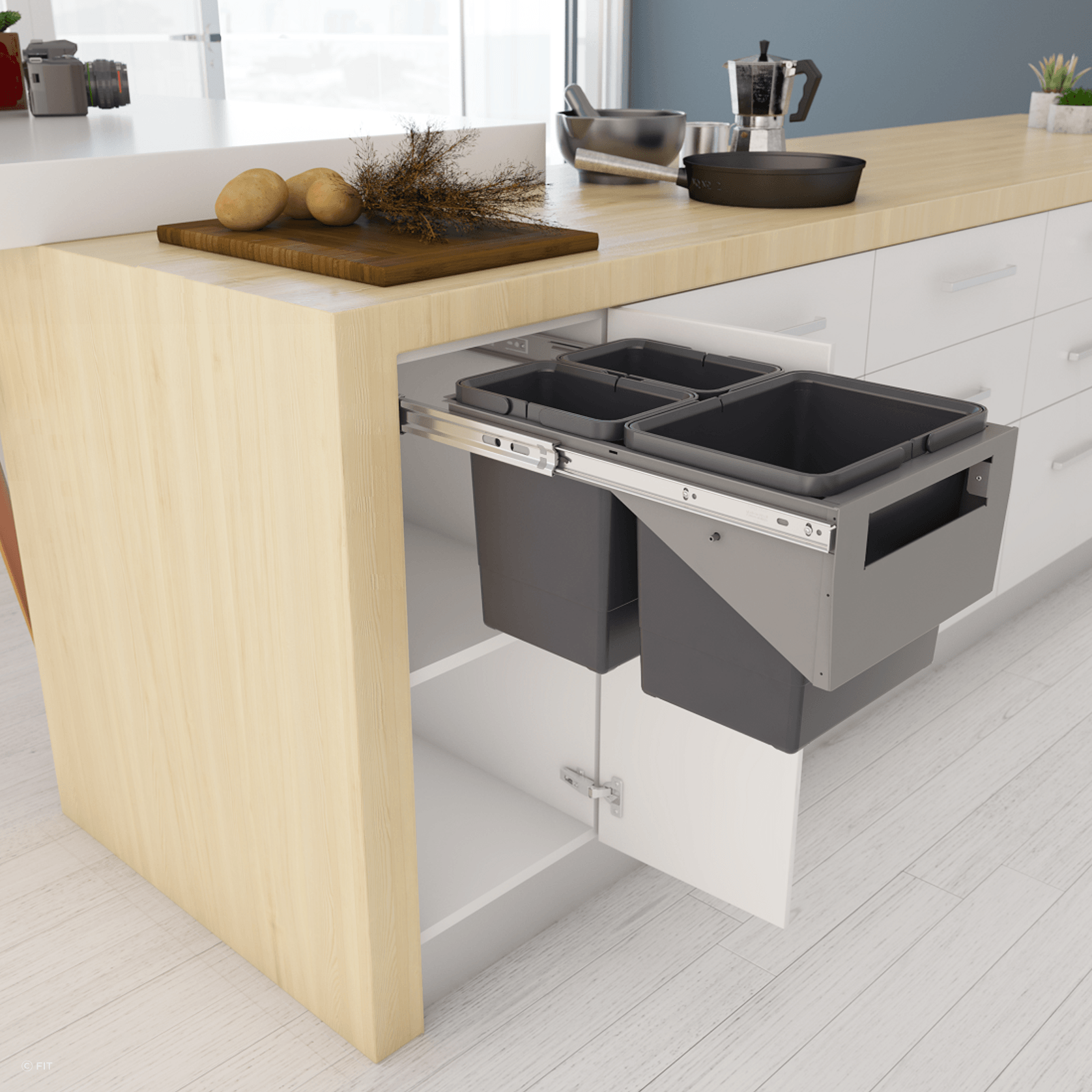 Tanova Simplex Pull Out Kitchen Bins gallery detail image