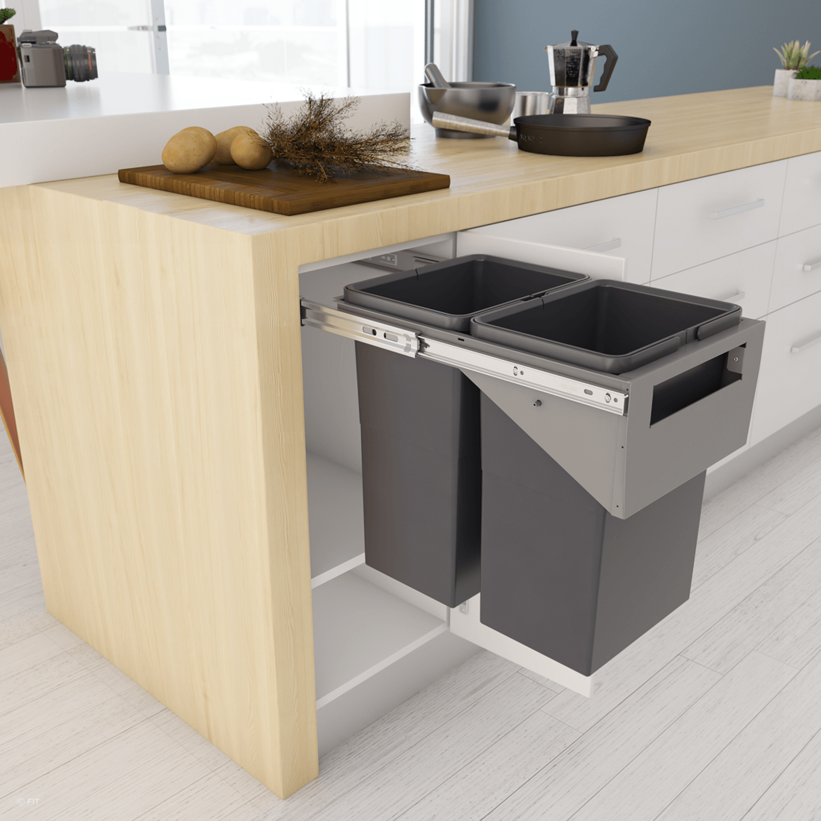 Tanova Simplex Pull Out Kitchen Bins gallery detail image
