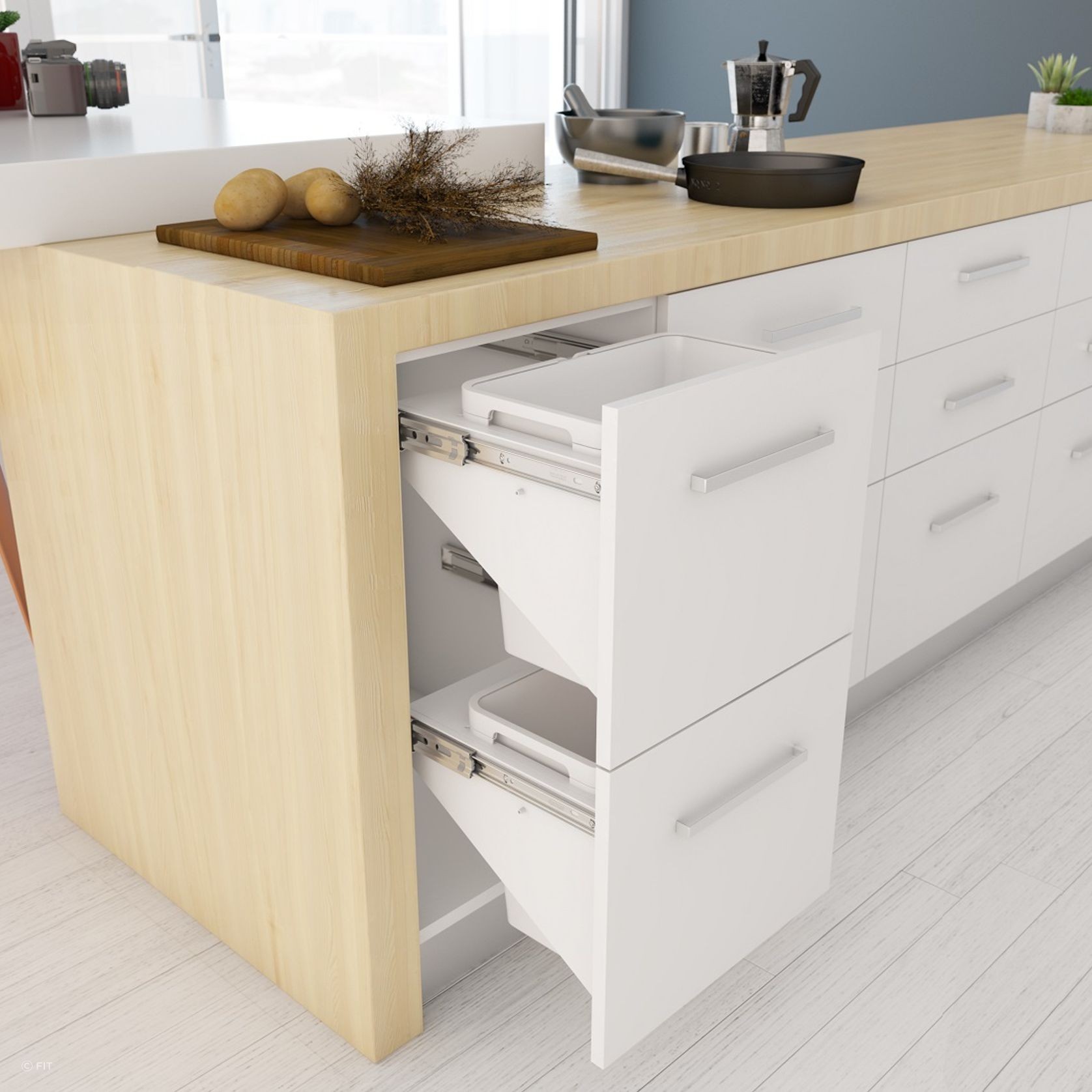 Tanova Simplex Pull Out Kitchen Bins gallery detail image