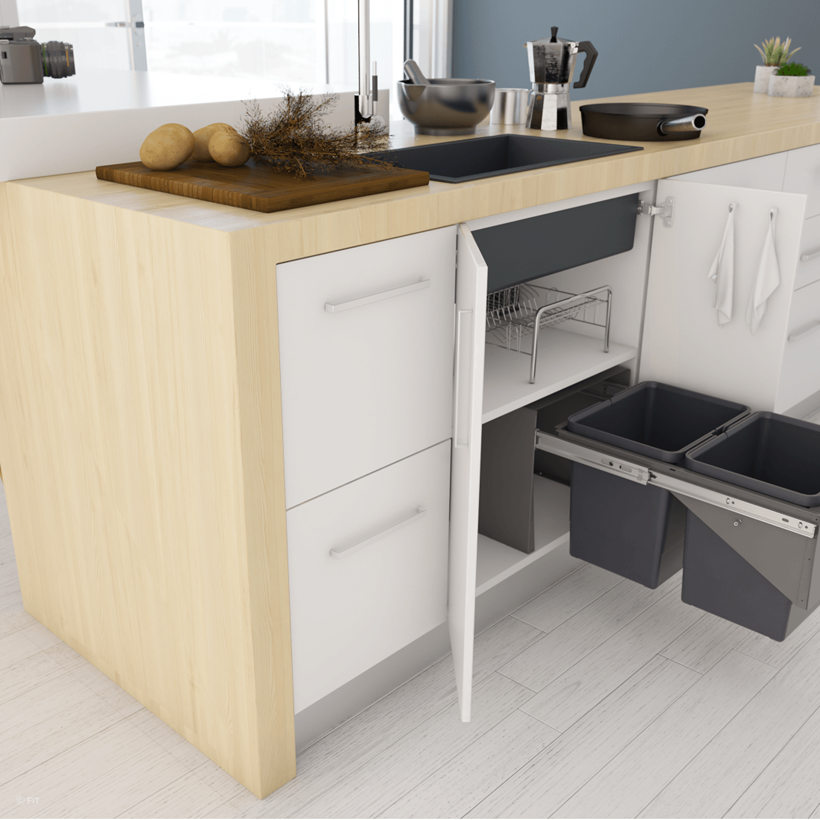 Tanova Simplex Pull Out Kitchen Bins gallery detail image