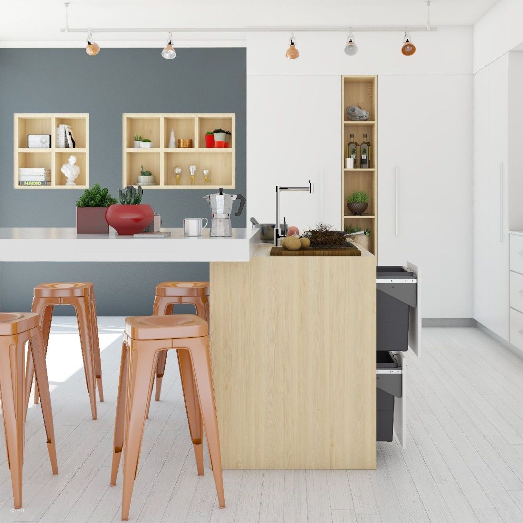 Tanova Simplex Pull Out Kitchen Bins gallery detail image