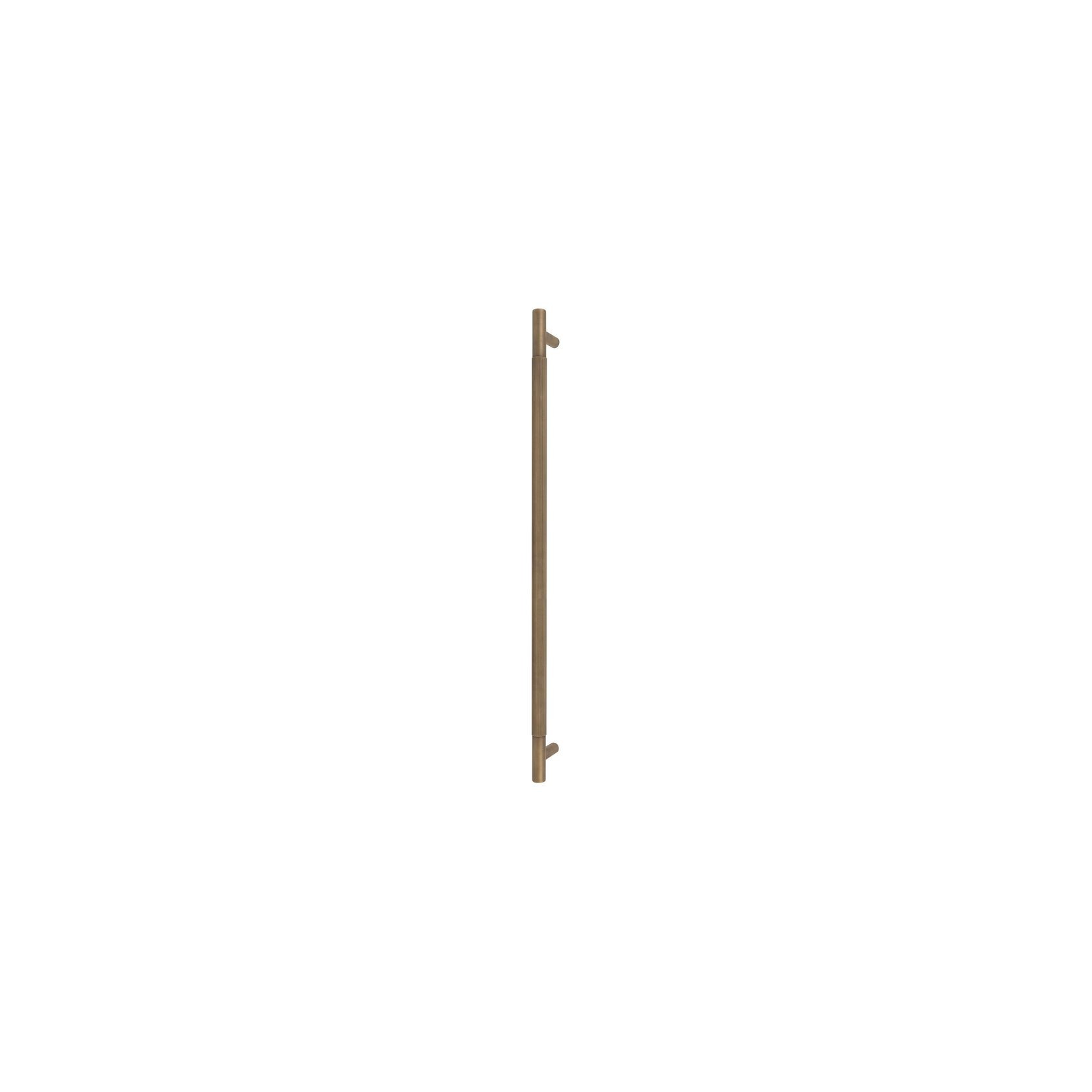 Textured Solid Brass Pull Handle - Linear Knurled gallery detail image