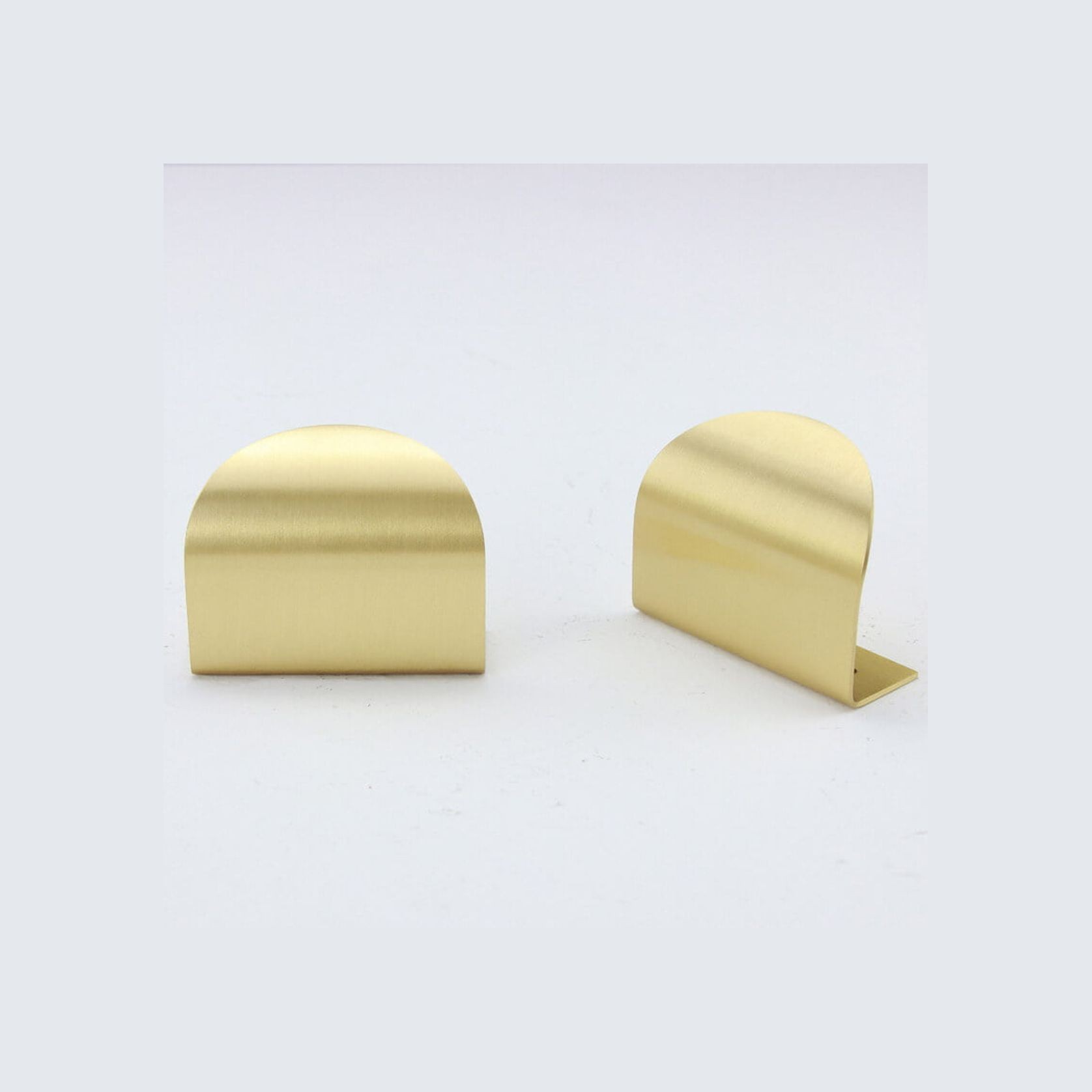 Round Brass Lip Pull Kitchen Handles gallery detail image