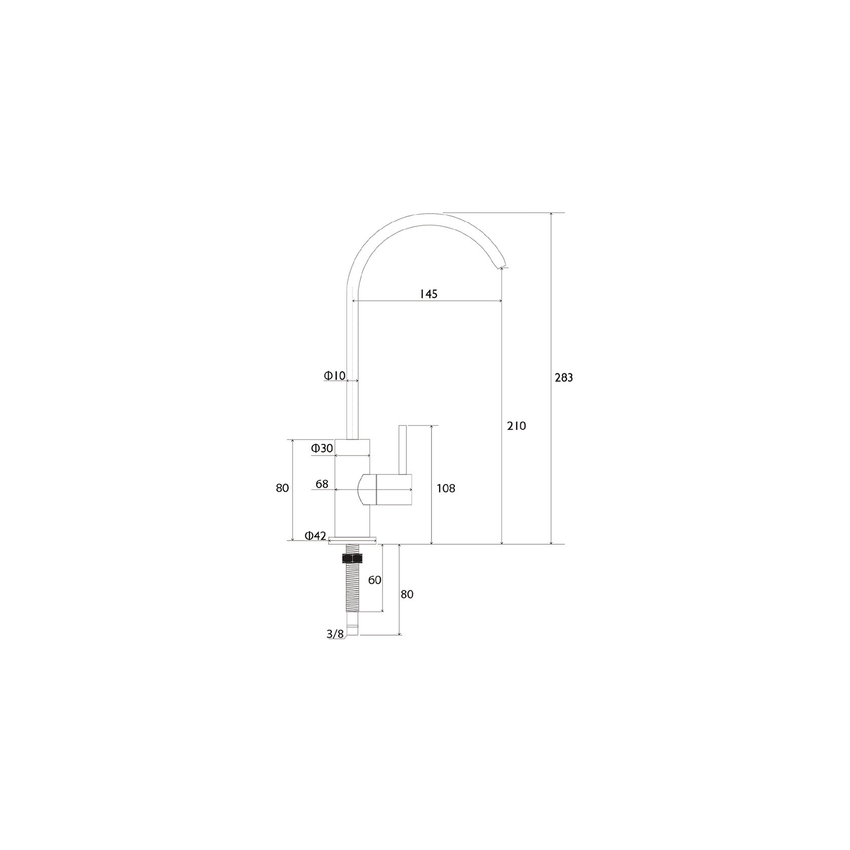 Aspen Filter Tap & Under Bench Filter Brushed Nickel gallery detail image