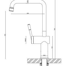 Rivet Straight Neck Kitchen Mixer Matte Black gallery detail image
