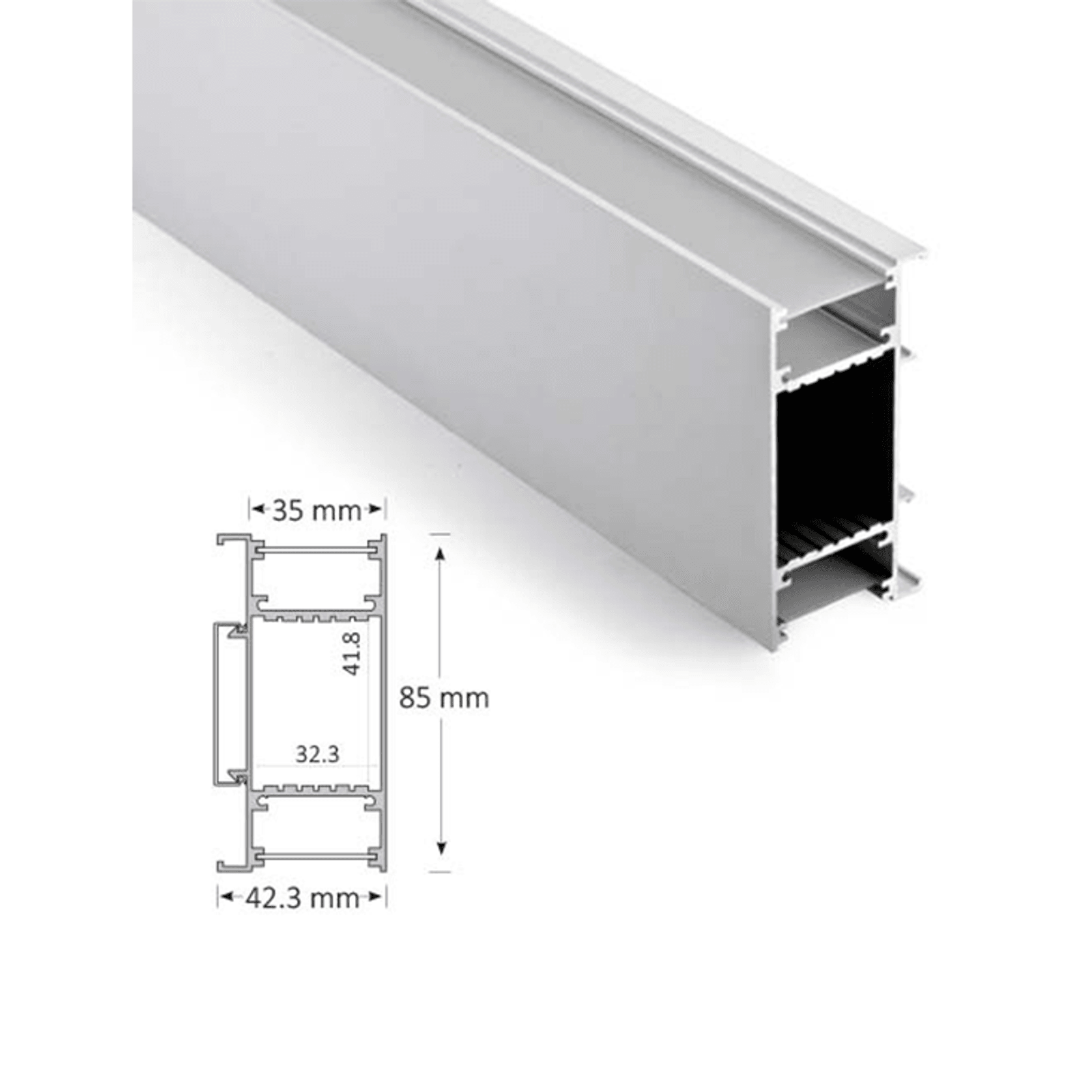 wall mounted updown led extrusion