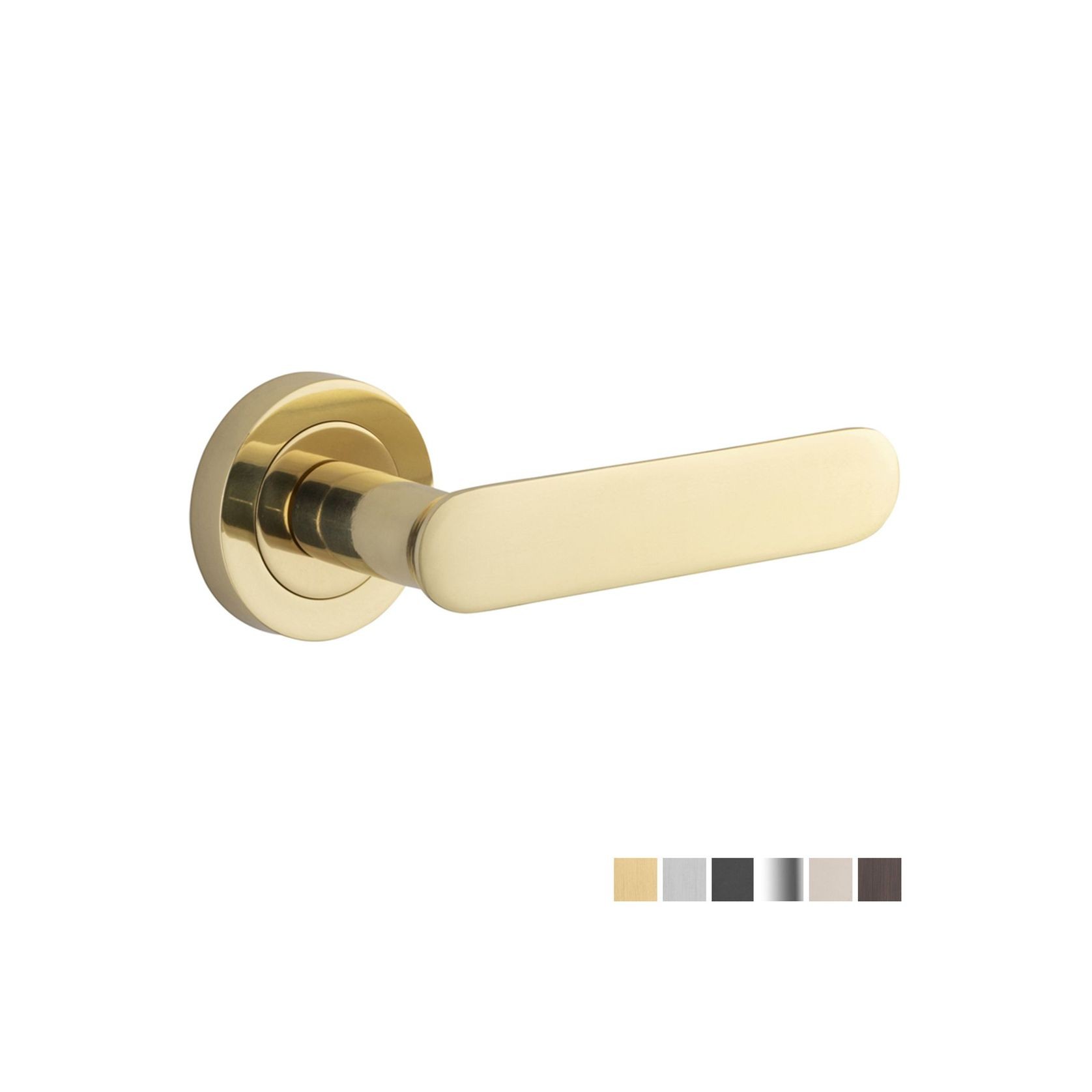 Iver Bronte Door Lever on Round Rose Passage gallery detail image