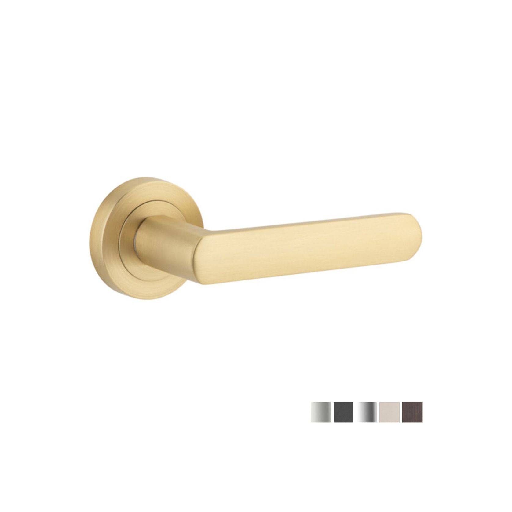 Iver Osaka Door Lever Handle on Round Rose gallery detail image