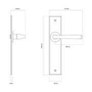Iver Annecy Door Lever on Chamfered Backplate Latch Bronzed Brass Full Set 10788 - Customise to your needs gallery detail image