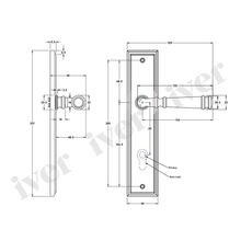 Iver Verona Door Lever on Stepped Backplate Passage Chrome Plated 11742 - Customise to your needs gallery detail image