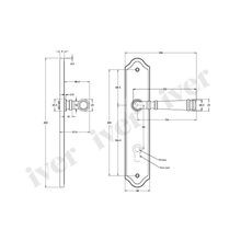 Iver Verona Door Lever on Stepped Backplate Privacy Brushed Chrome 12242P85 - Customise to your need gallery detail image