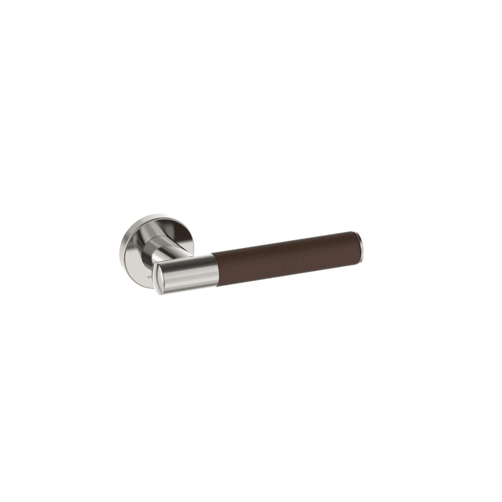 Kawajun Solid Brass and Leather Door Leverset TCC gallery detail image