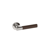 Kawajun Solid Brass and Leather Door Leverset TCC gallery detail image