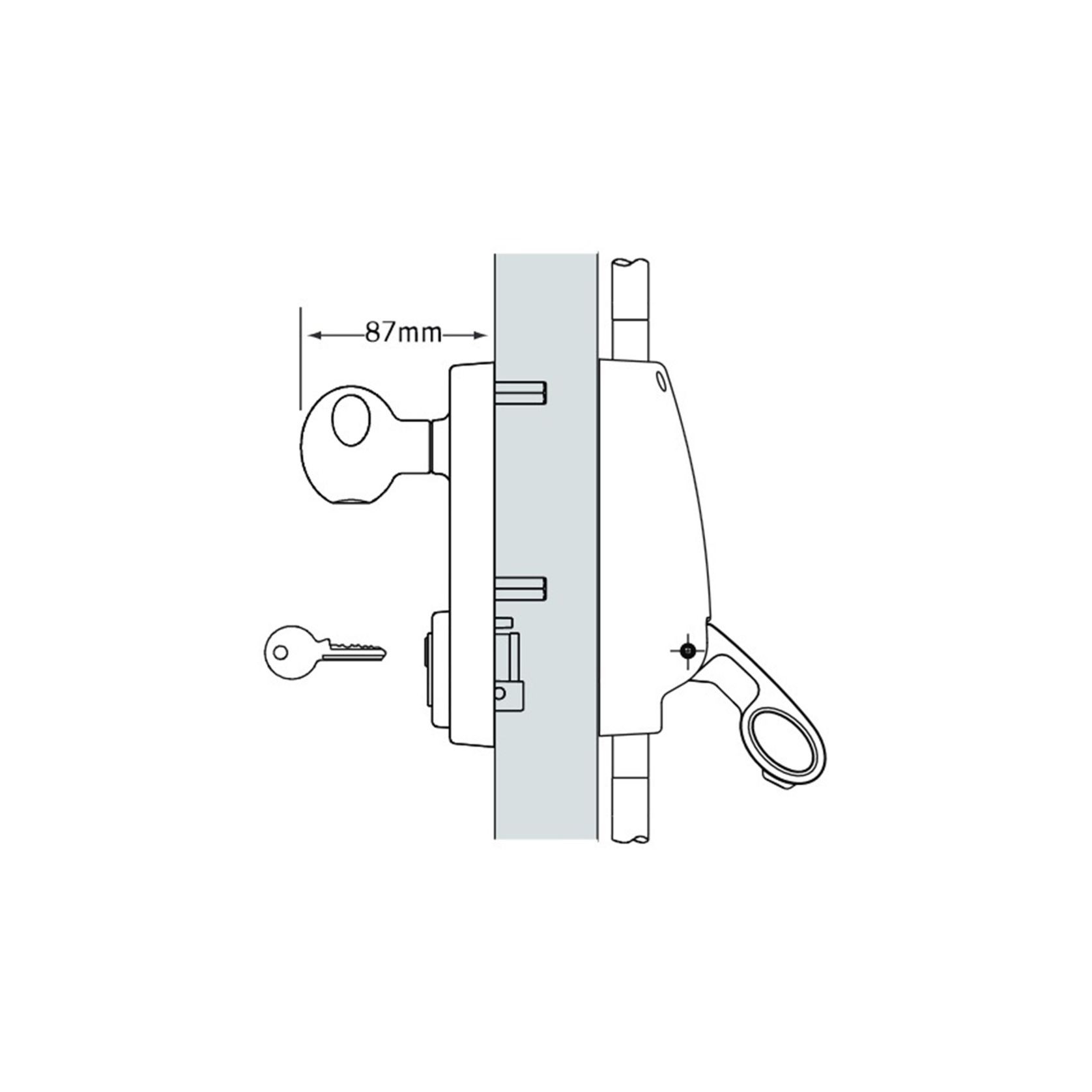 Briton Panic Bar Pack DBL Door Outside Lever LPED006 gallery detail image