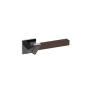 Kawajun Solid Brass and Leather Door Leverset TBT gallery detail image