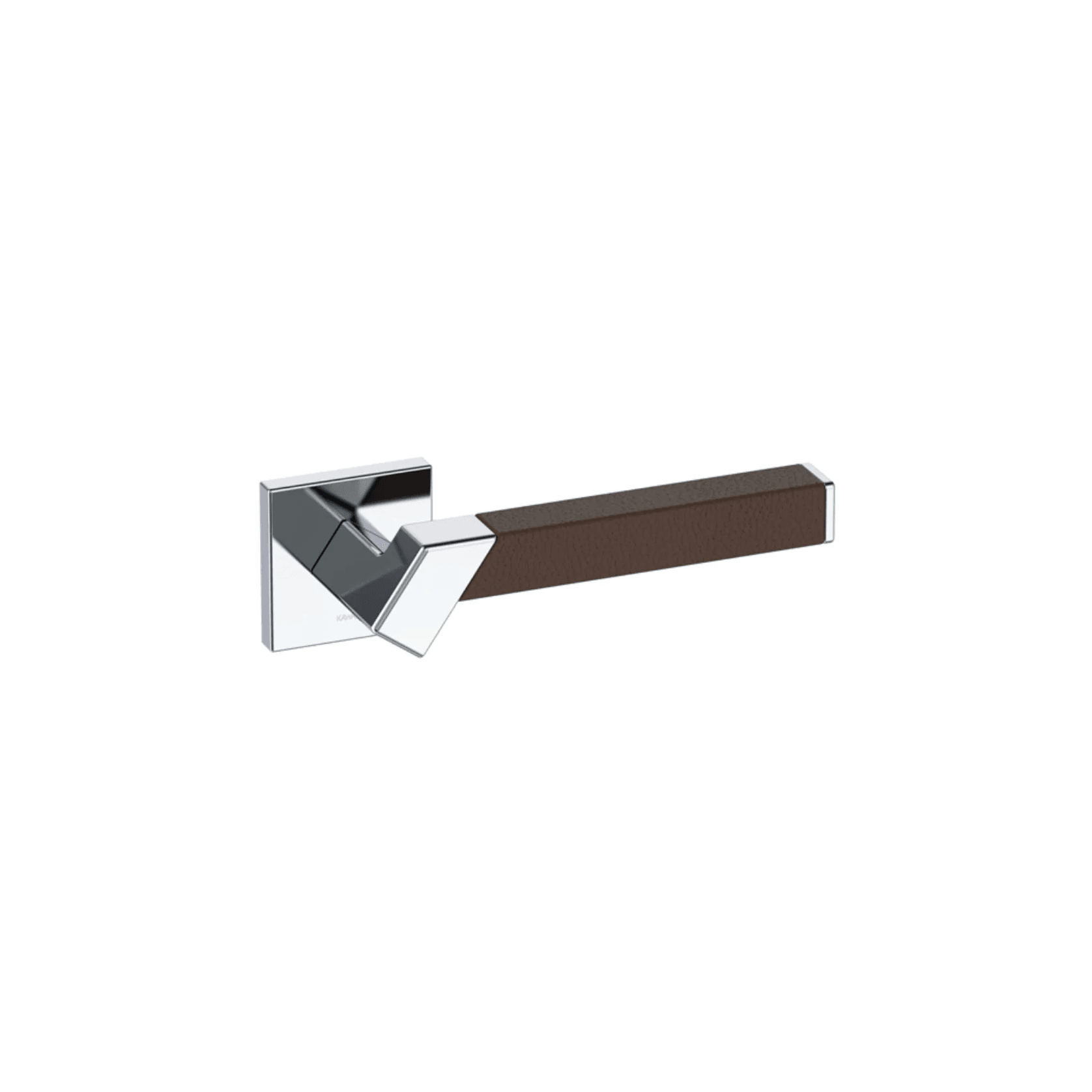 Kawajun Solid Brass and Leather Door Leverset TBT gallery detail image