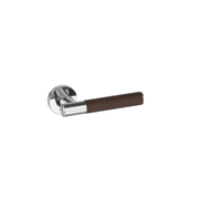 Kawajun Solid Brass and Leather Door Leverset TCC gallery detail image