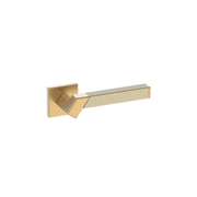 Kawajun Solid Brass and Triune Etched Door Leverset TBT gallery detail image