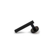 Atelier Door Lever With Latch - Matt Black gallery detail image