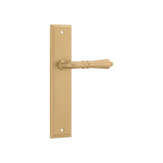 Sarlat Lever - Stepped Backplate | Brushed Brass gallery detail image