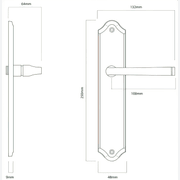 Iver Annecy Door Lever on Shouldered Backplate Signature Brass gallery detail image