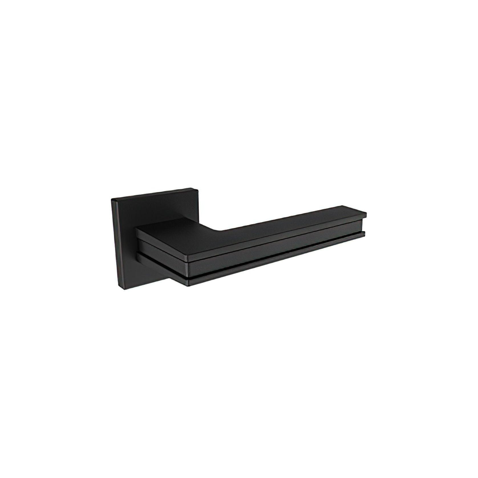 Kawajun TVT Blasted Black Aluminium Door Leverset gallery detail image