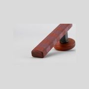 Straight Streaker Return Door Lever - Round Rose gallery detail image