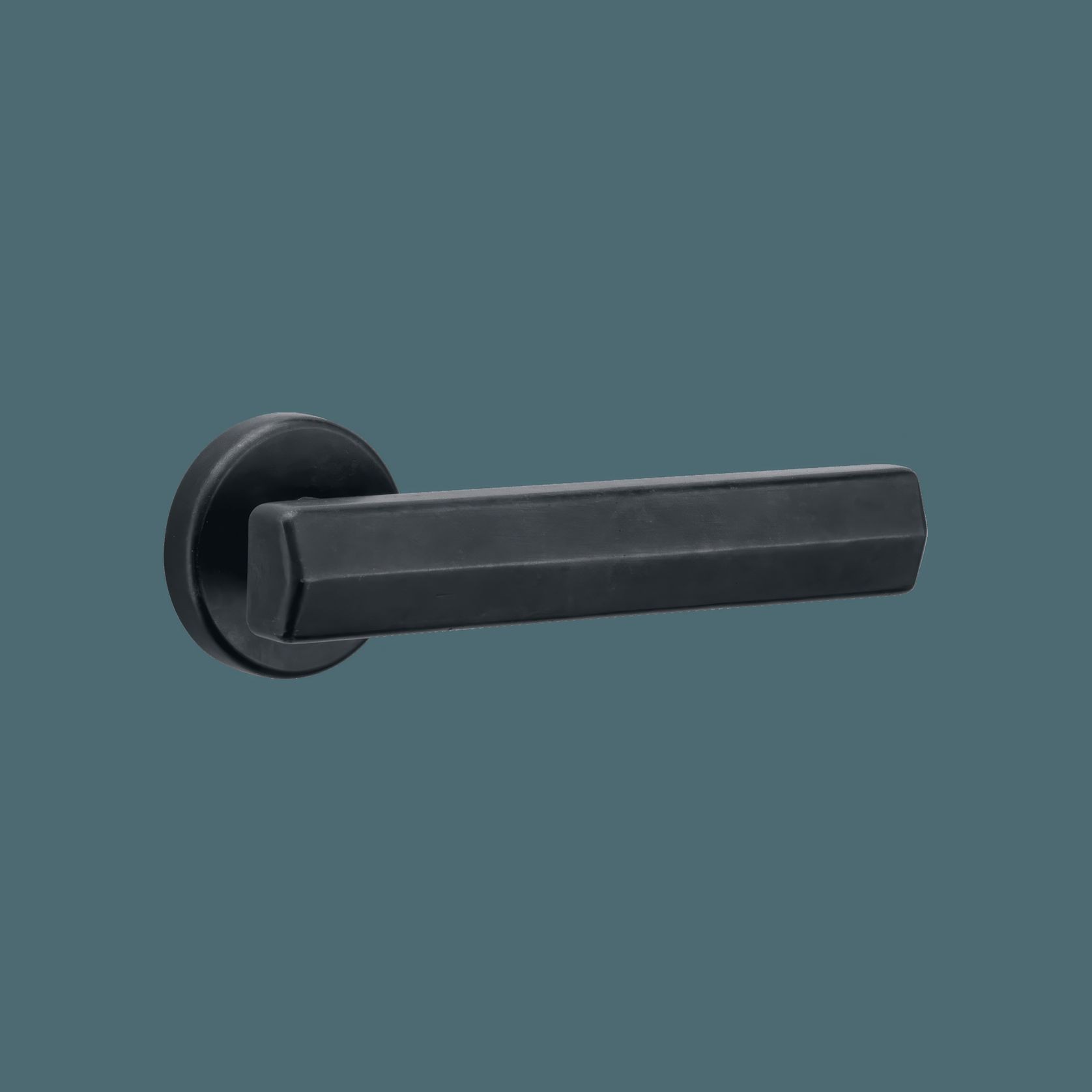 Straight Streaker Return Door Lever - Round Rose gallery detail image