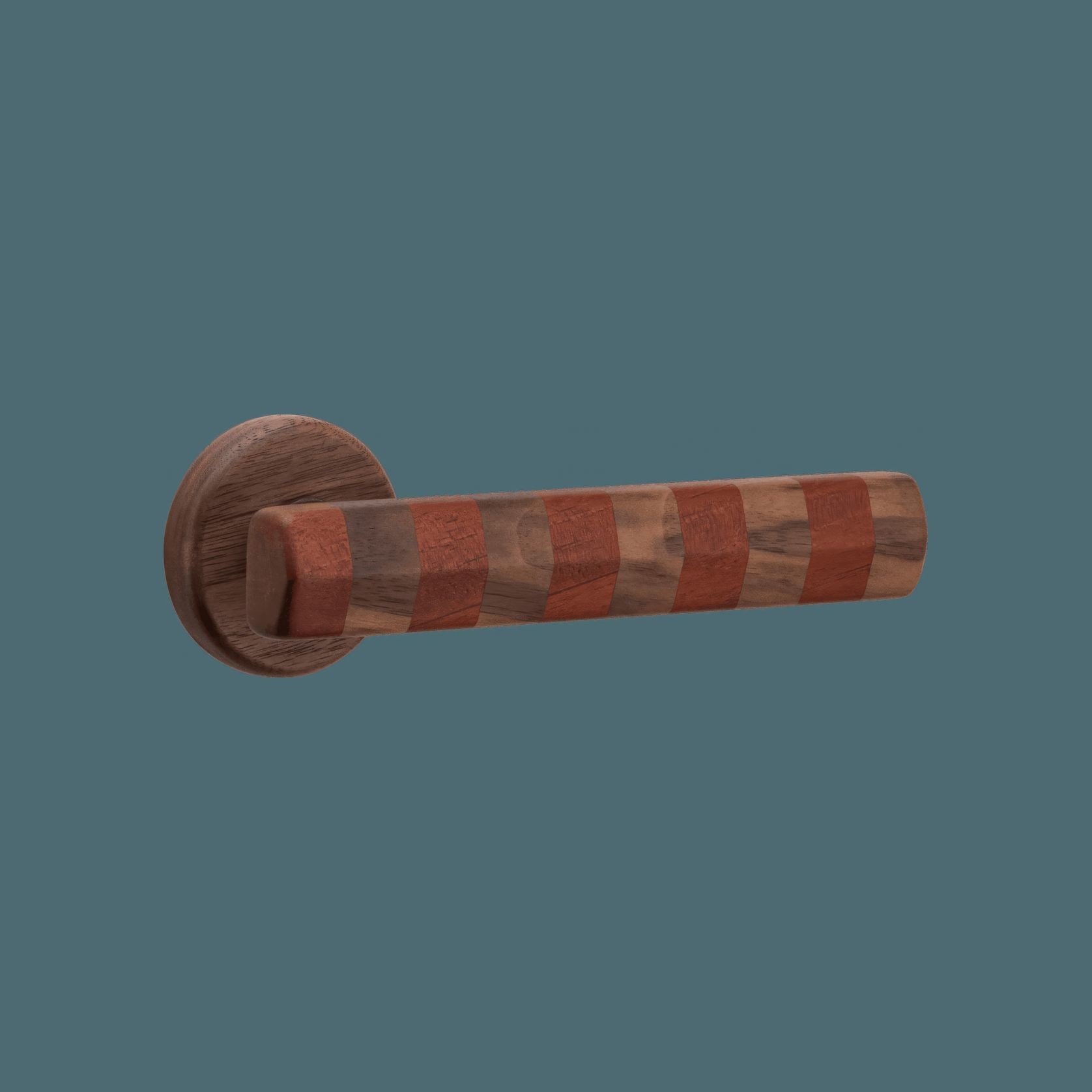 Straight Streaker Return Door Lever - Round Rose gallery detail image