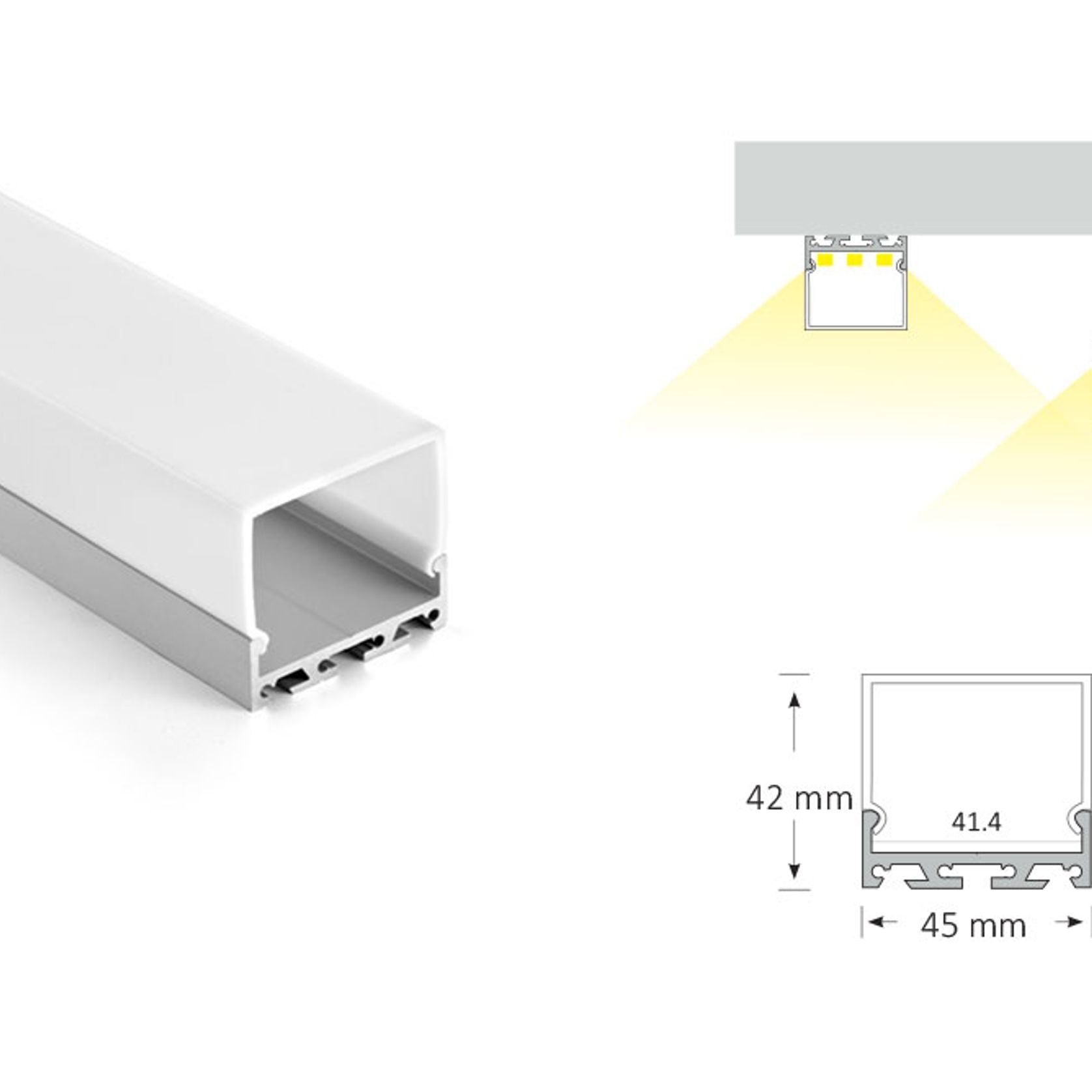Square LED profile
