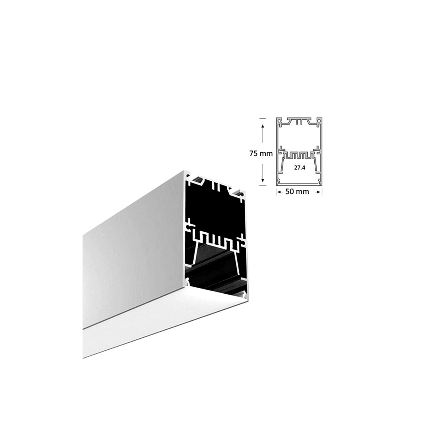 LED extrusion with diffuser