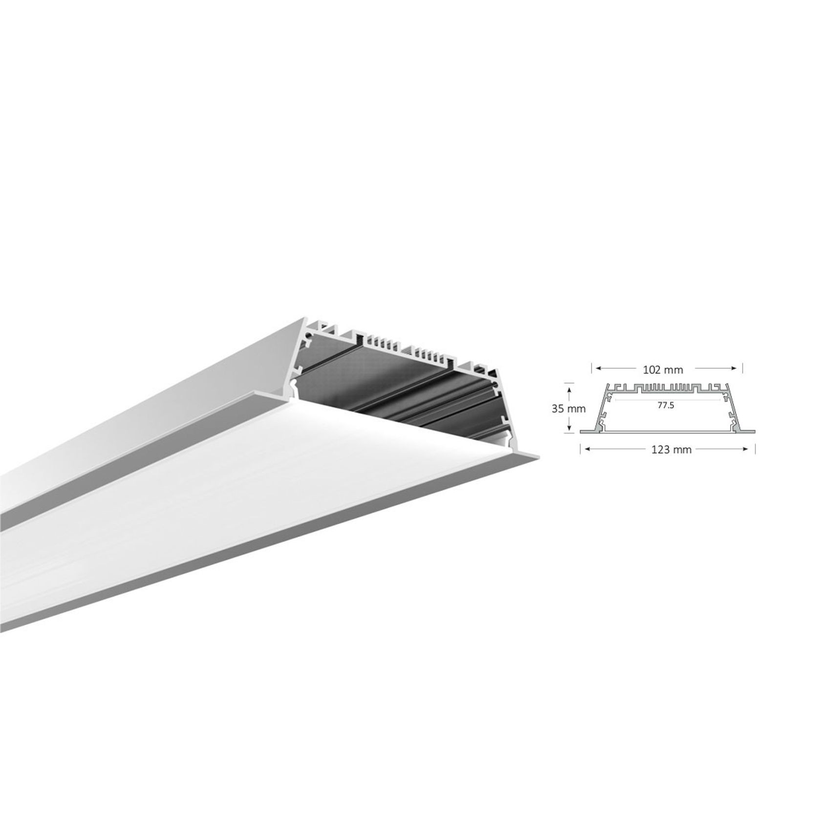 Low profile LED extrusion BLEX-101-R